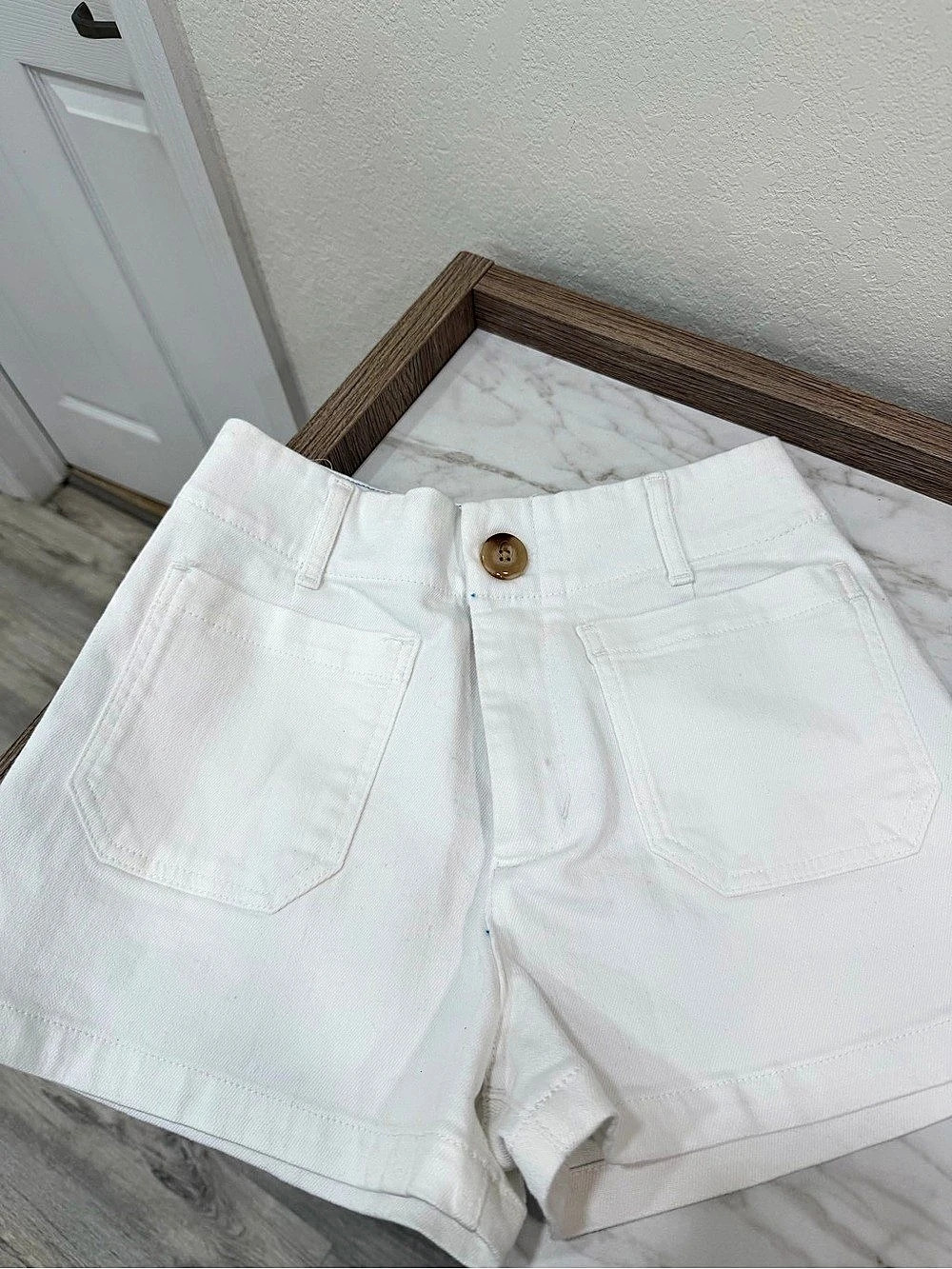 Anthropologie - Maeve The Colette Short High Waist Shorts White Size 2